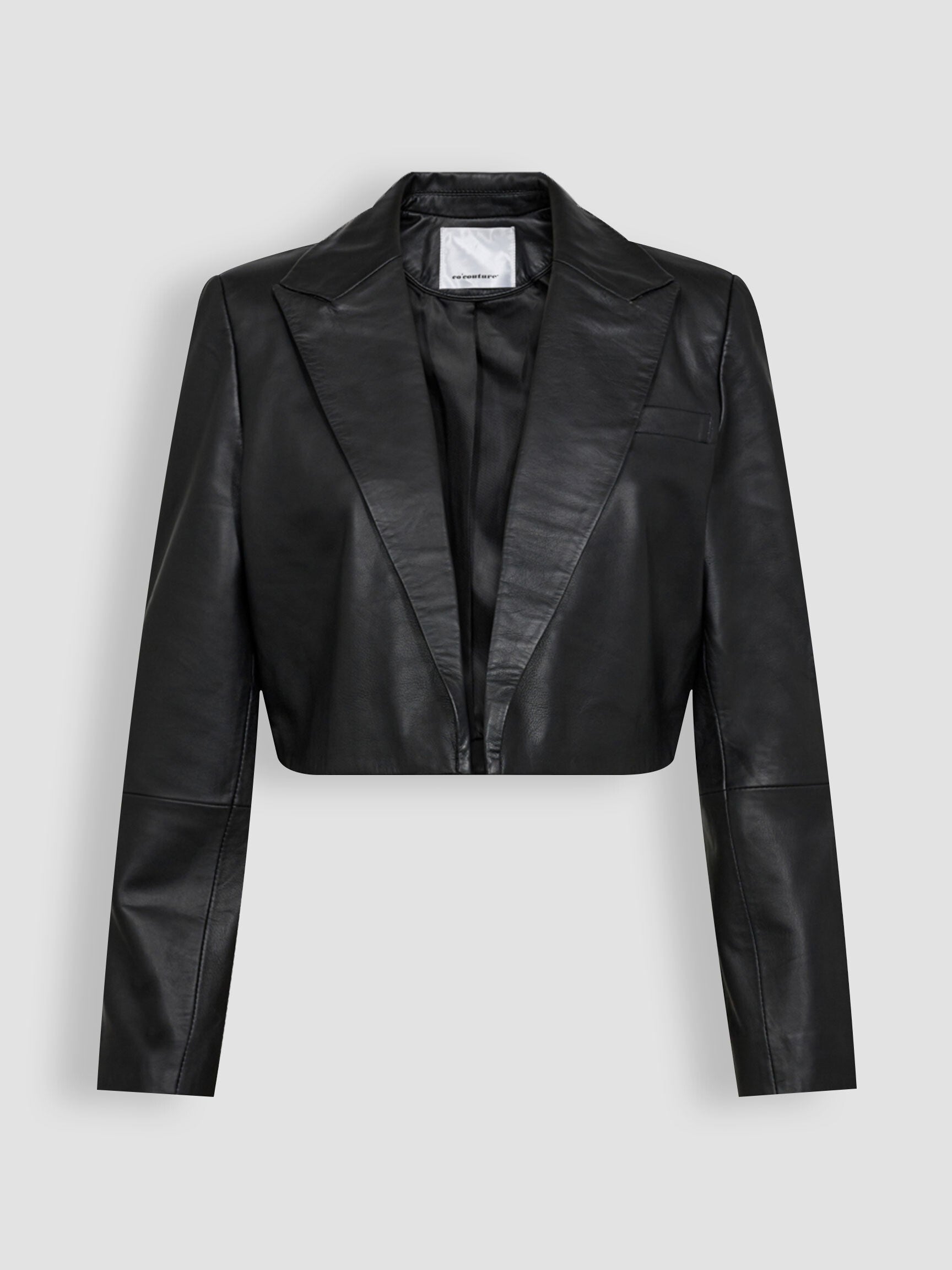 Co'Couture - Phoebe Leather Crop Blazer