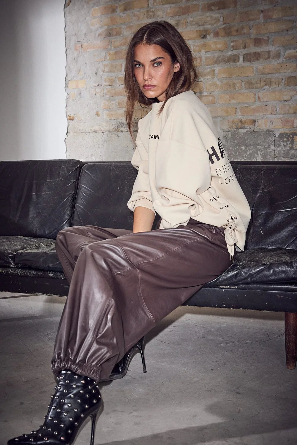 HAUTE L'AMITIÉ - Jasmin Leather Harem Pant