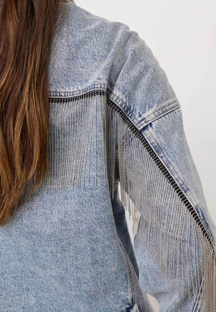 Co'Couture - Denise Denim Fringe Jacket