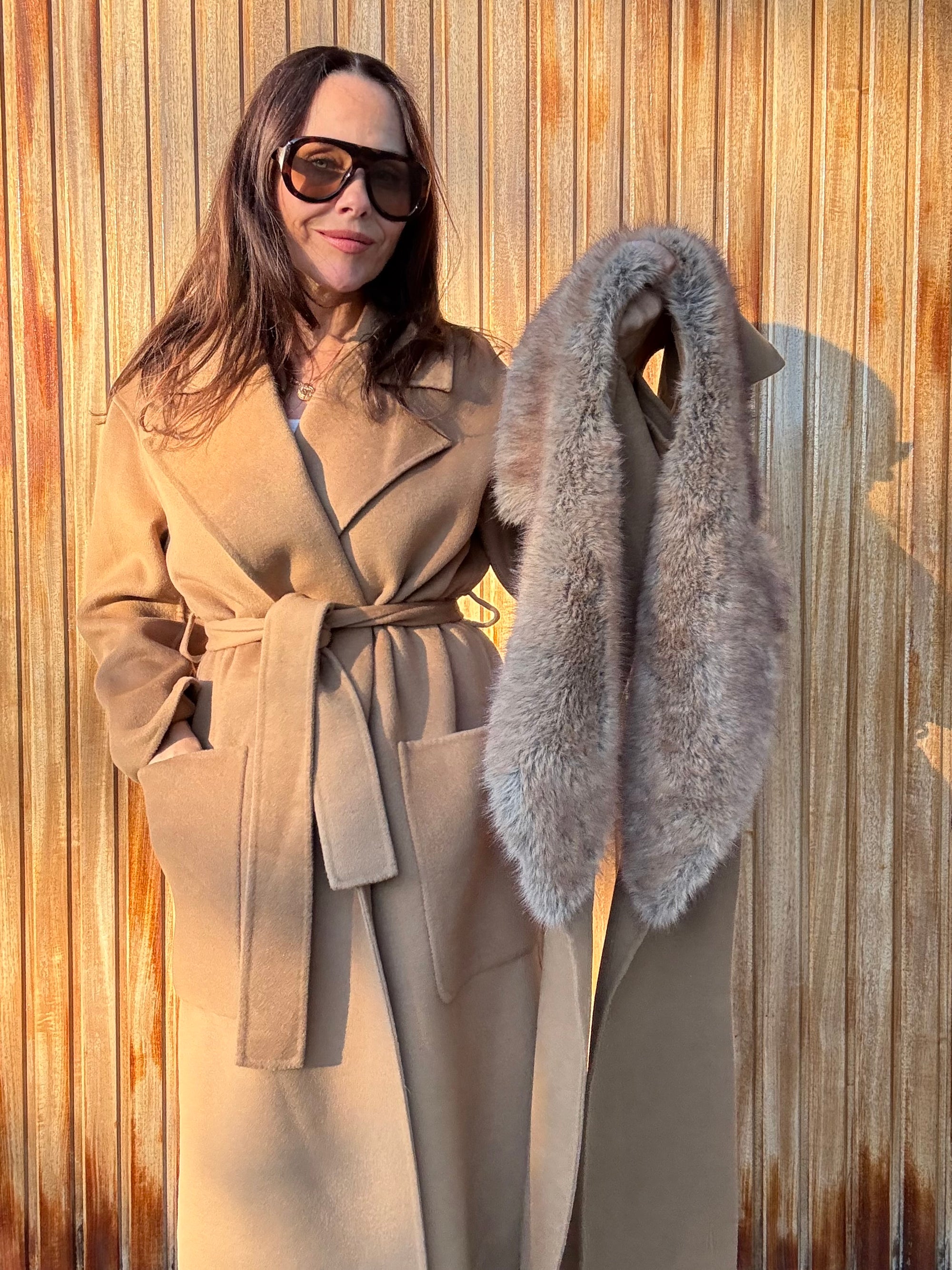 Urban Code London - Reversible Fur Trench Coat