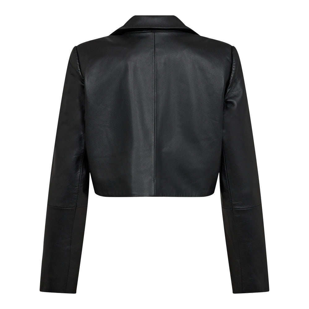 Co'Couture - Phoebe Leather Crop Blazer