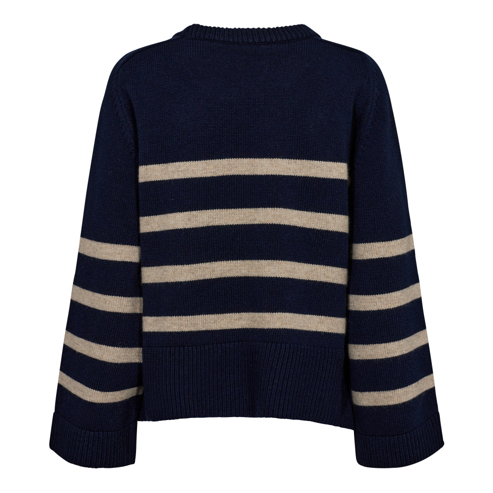 Co'Couture - Maja Button Stripe Knit