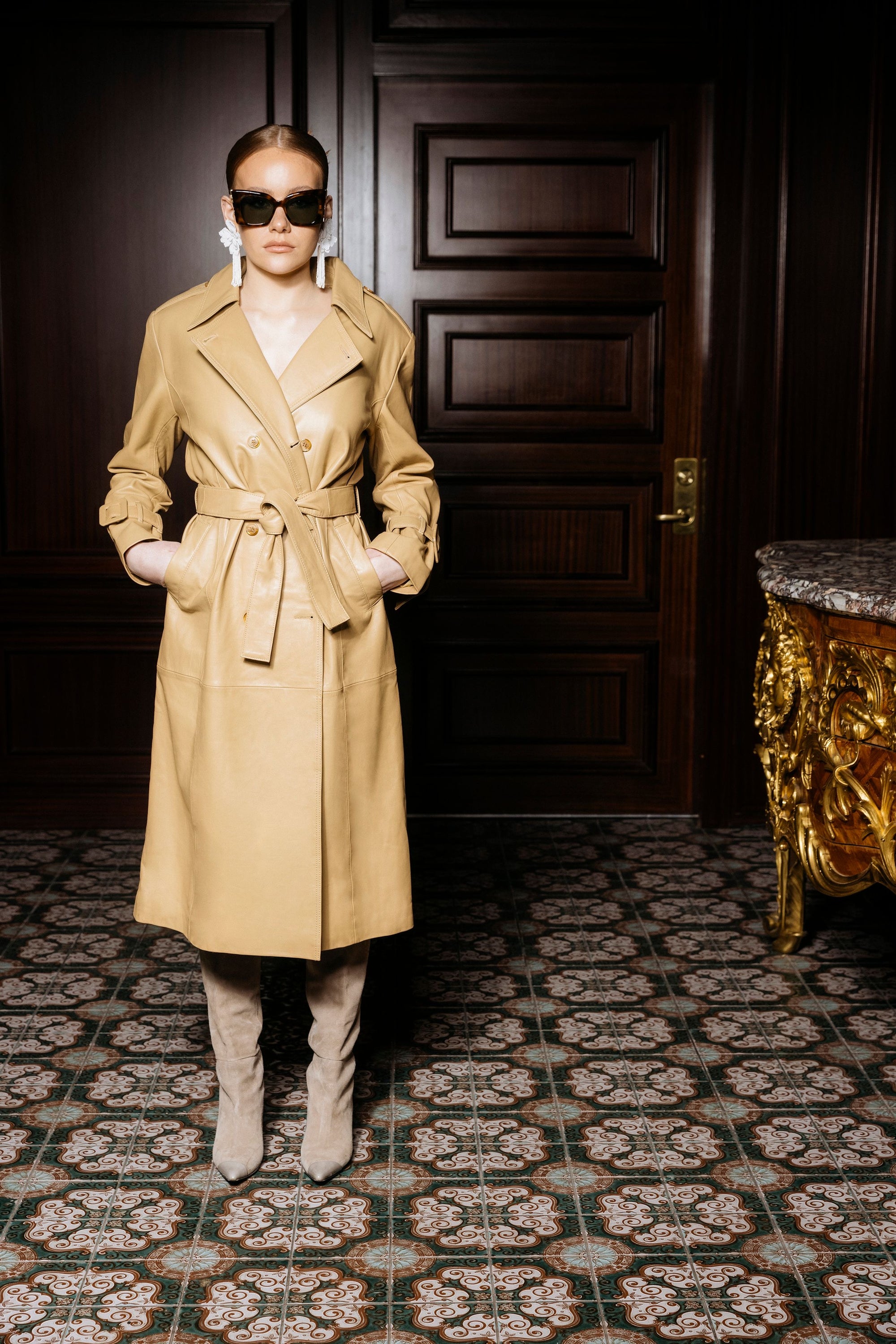 AndreA - Leather Trench Coat