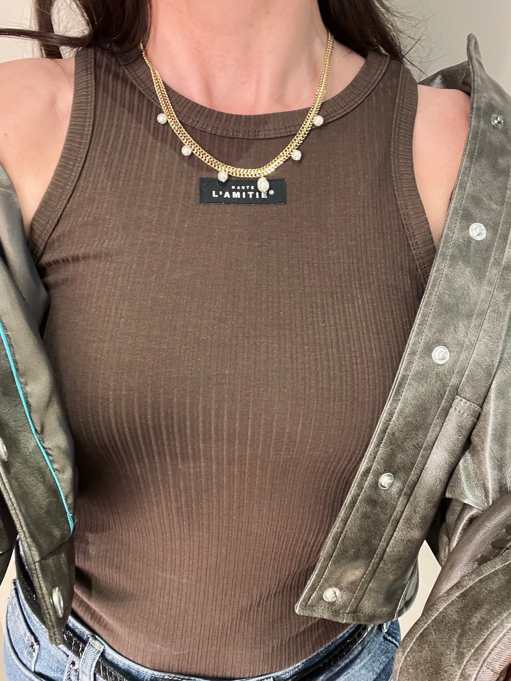 HAUTE L'AMITIÉ - Rib Badge Tank