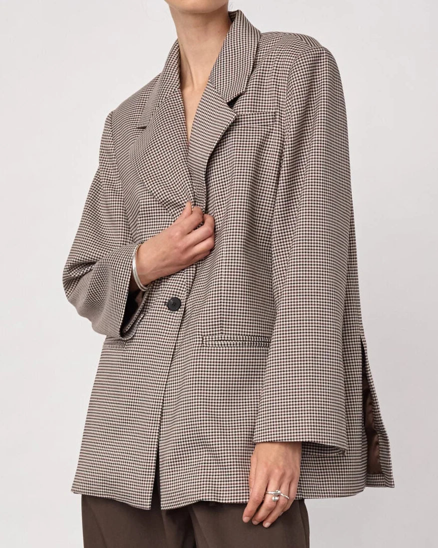 Co'Couture - Mida Check Power Blazer