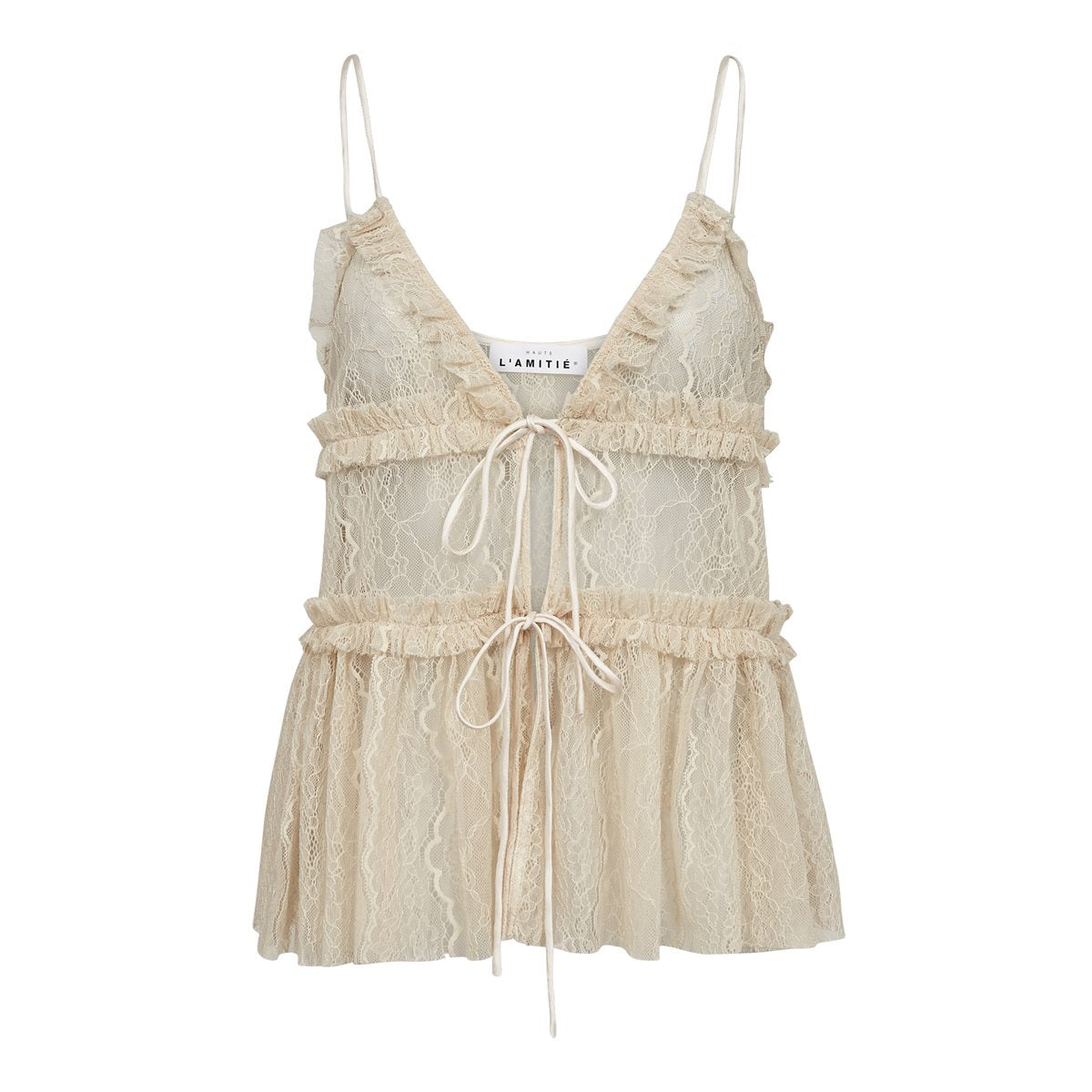HAUTE L'AMITIÉ - New Lace Tie Top