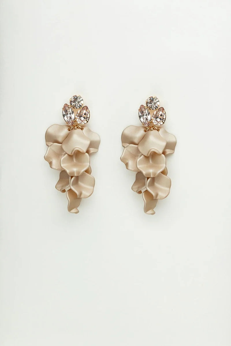 BOW19 - Leaf Stone Earrings