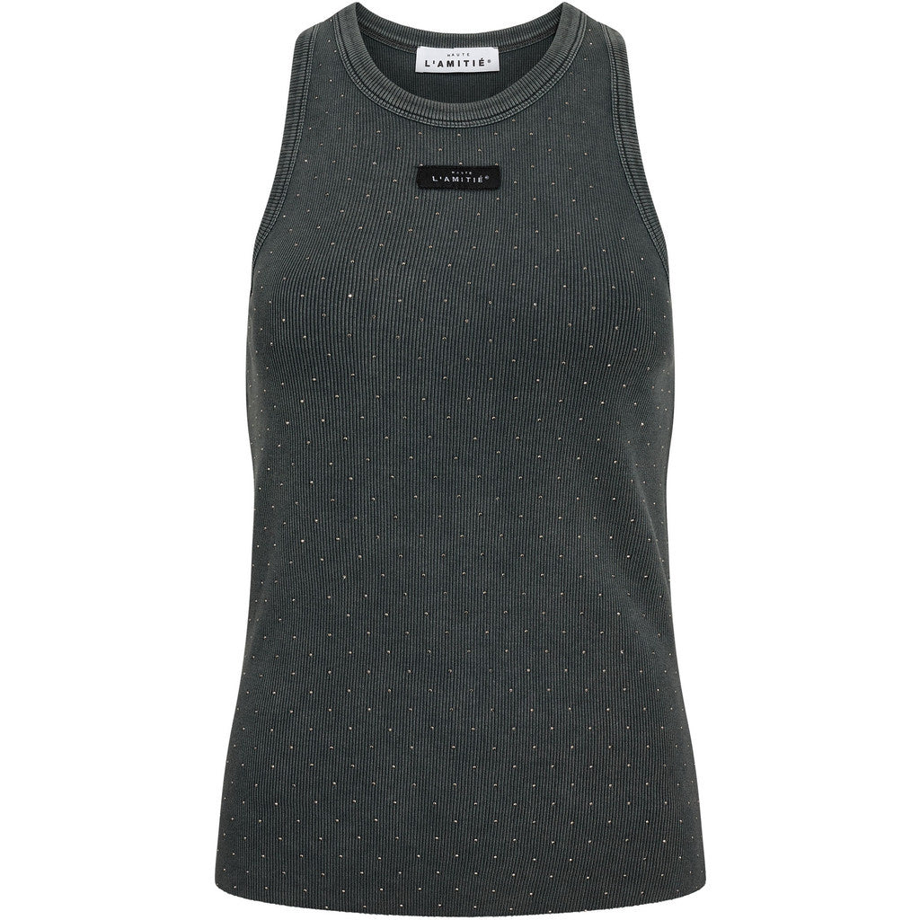 HAUTE L'AMITIÉ - Rib Badge Acid Stone Tank