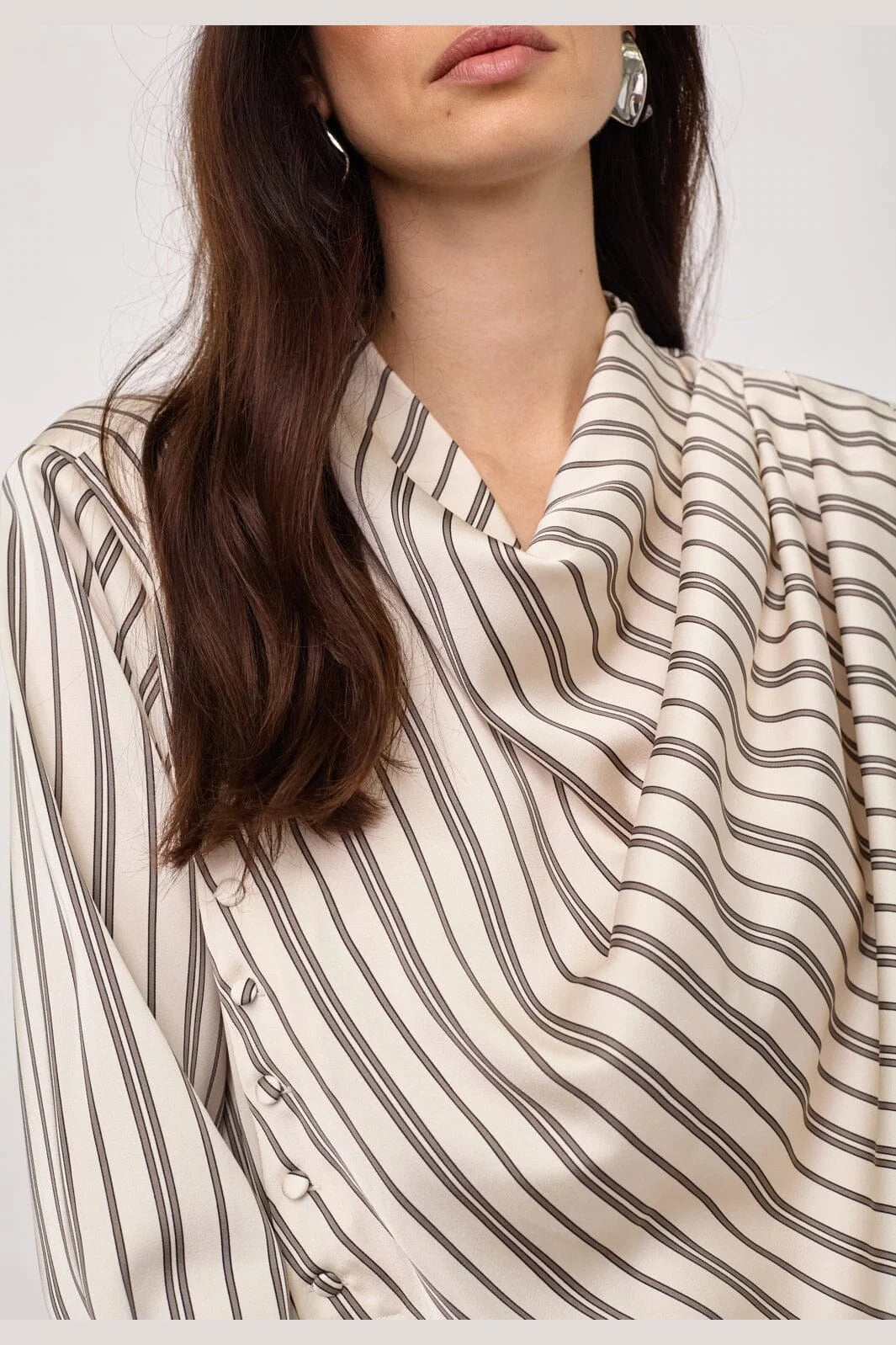 Co'Couture - Helly Button Stripe Blouse