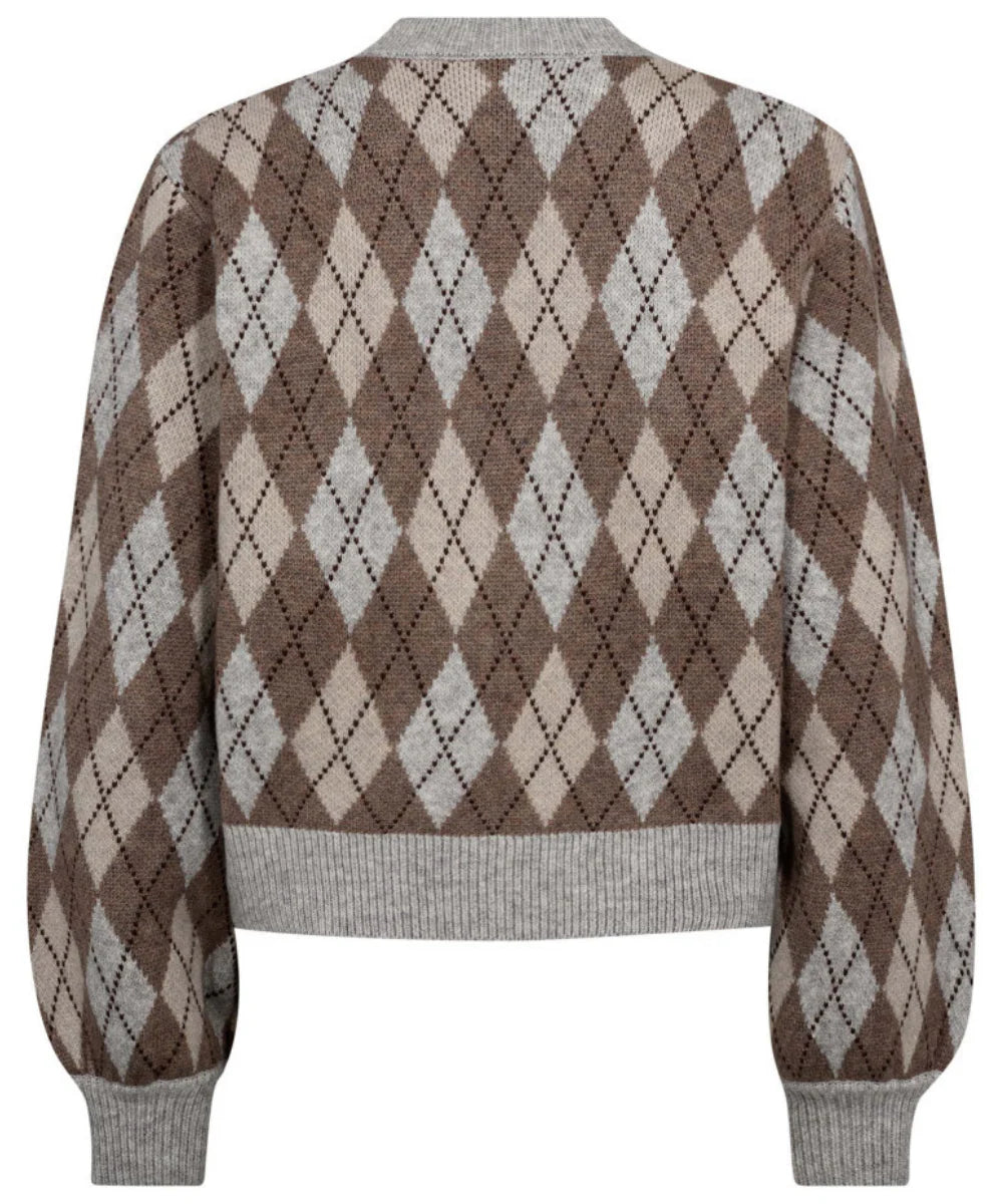 Co'Couture - Row Check Cardigan