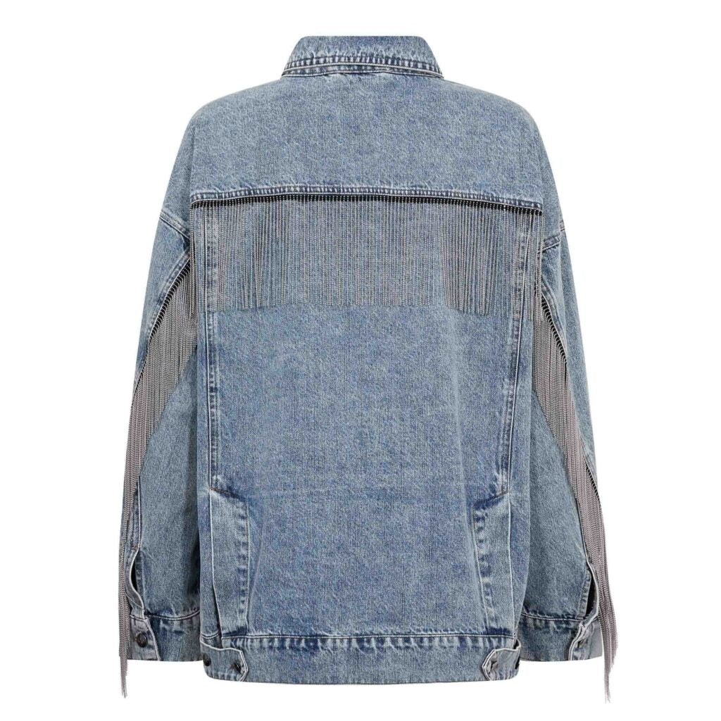 Co'Couture - Denise Denim Fringe Jacket