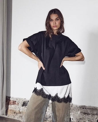 HAUTE L'AMITIÉ - Loose Mix Lingerie Tee