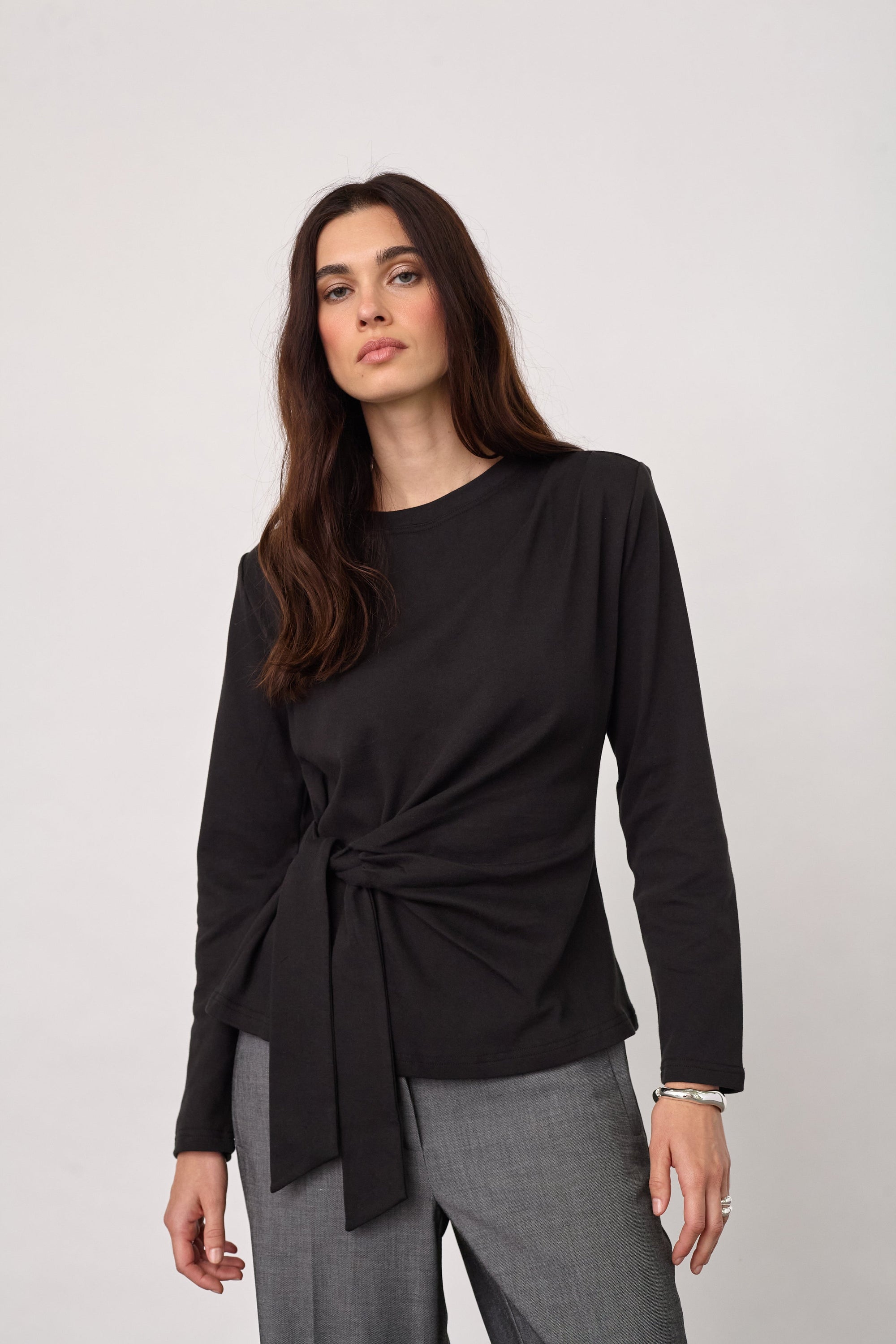 Co’Couture - Oriane Pleat Tie Sleeve Tee