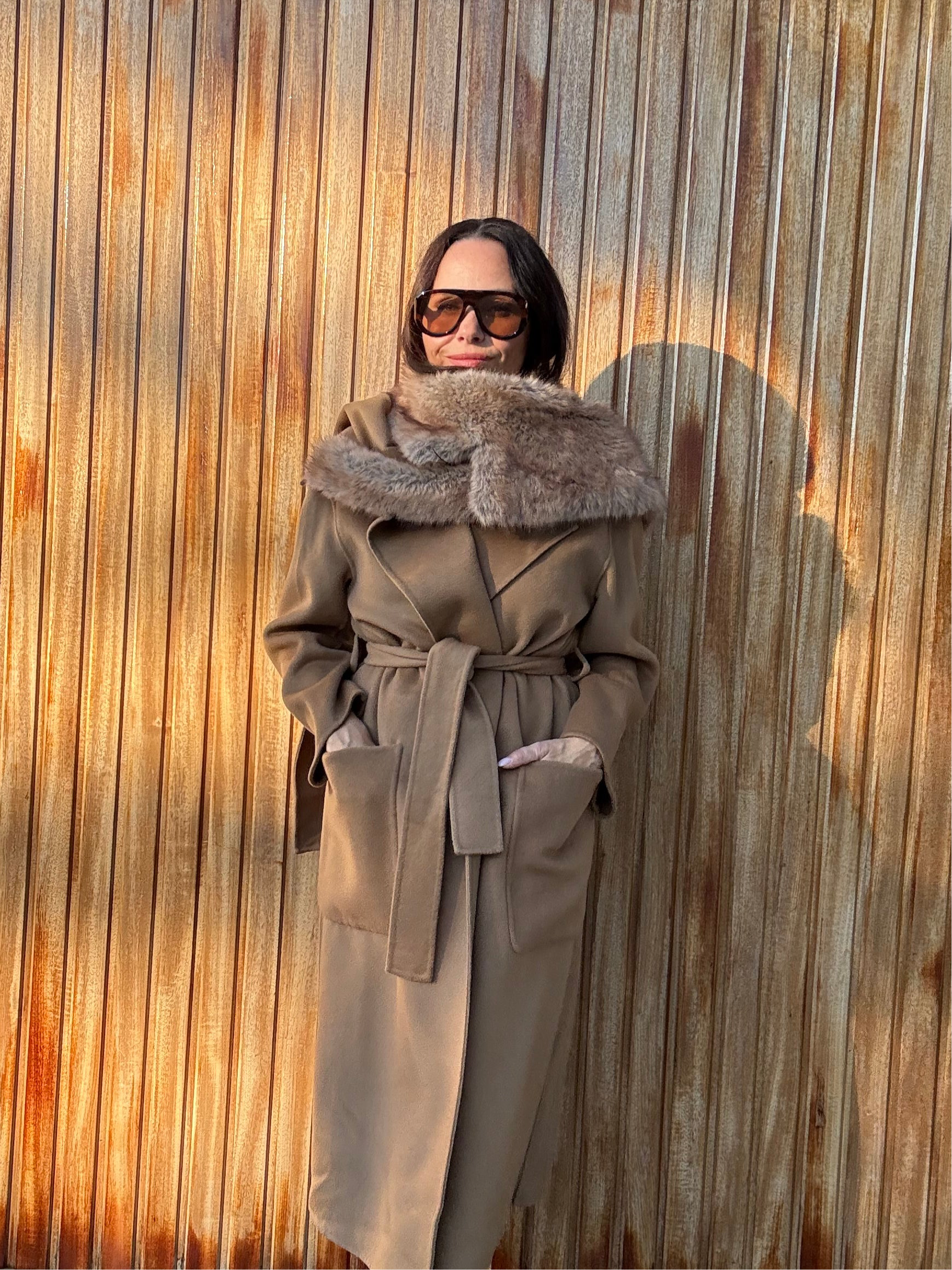 Urban Code London - Reversible Fur Trench Coat