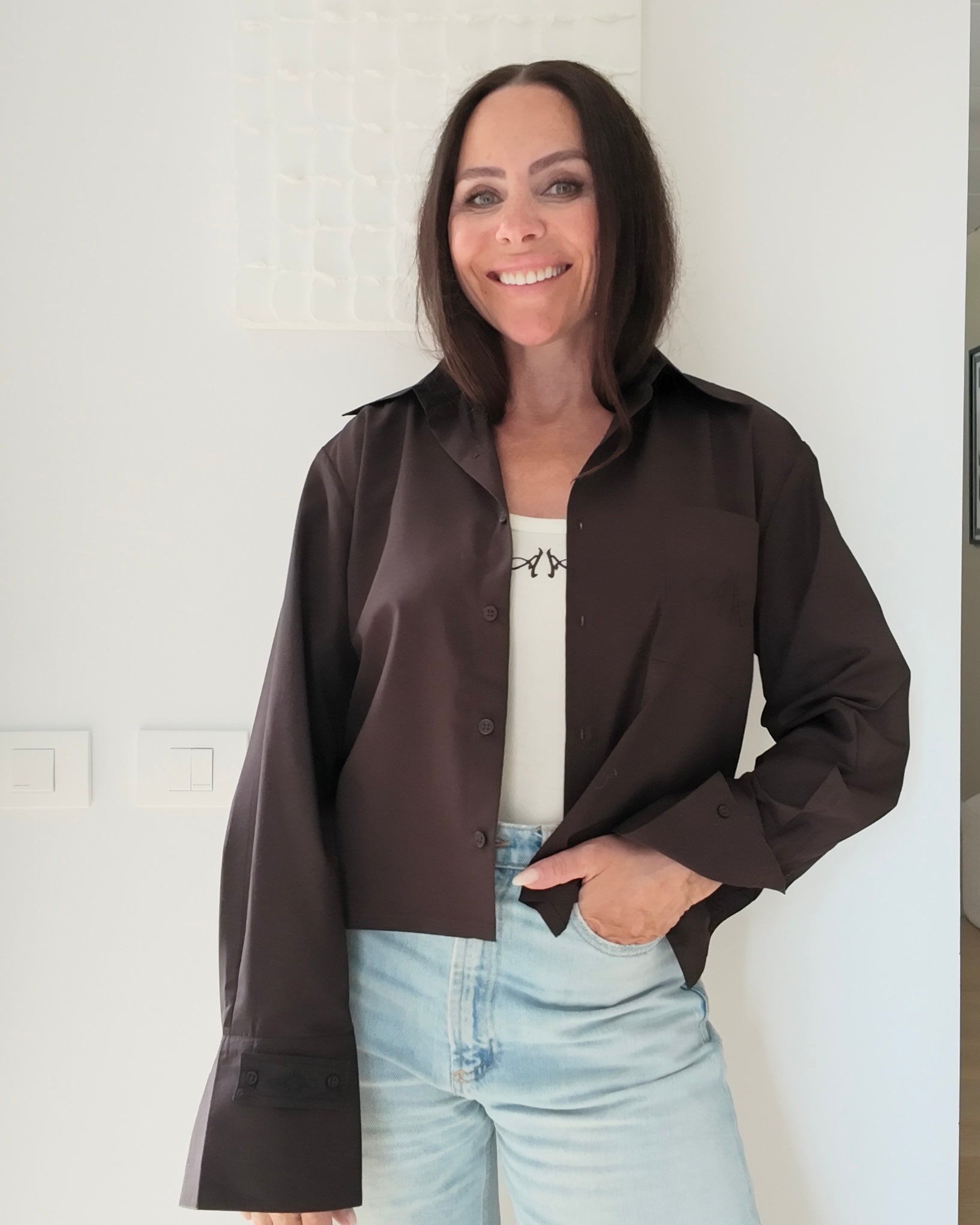 AndreA - Oversized Shirt Cropped