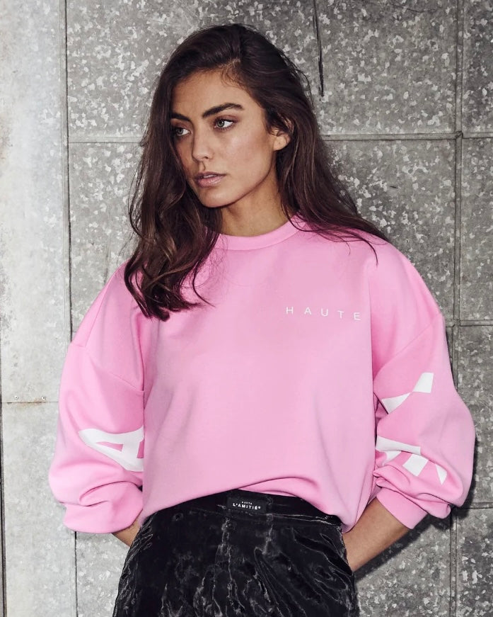HAUTE L'AMITIÉ - Maxi Split Logo Sweat Colors