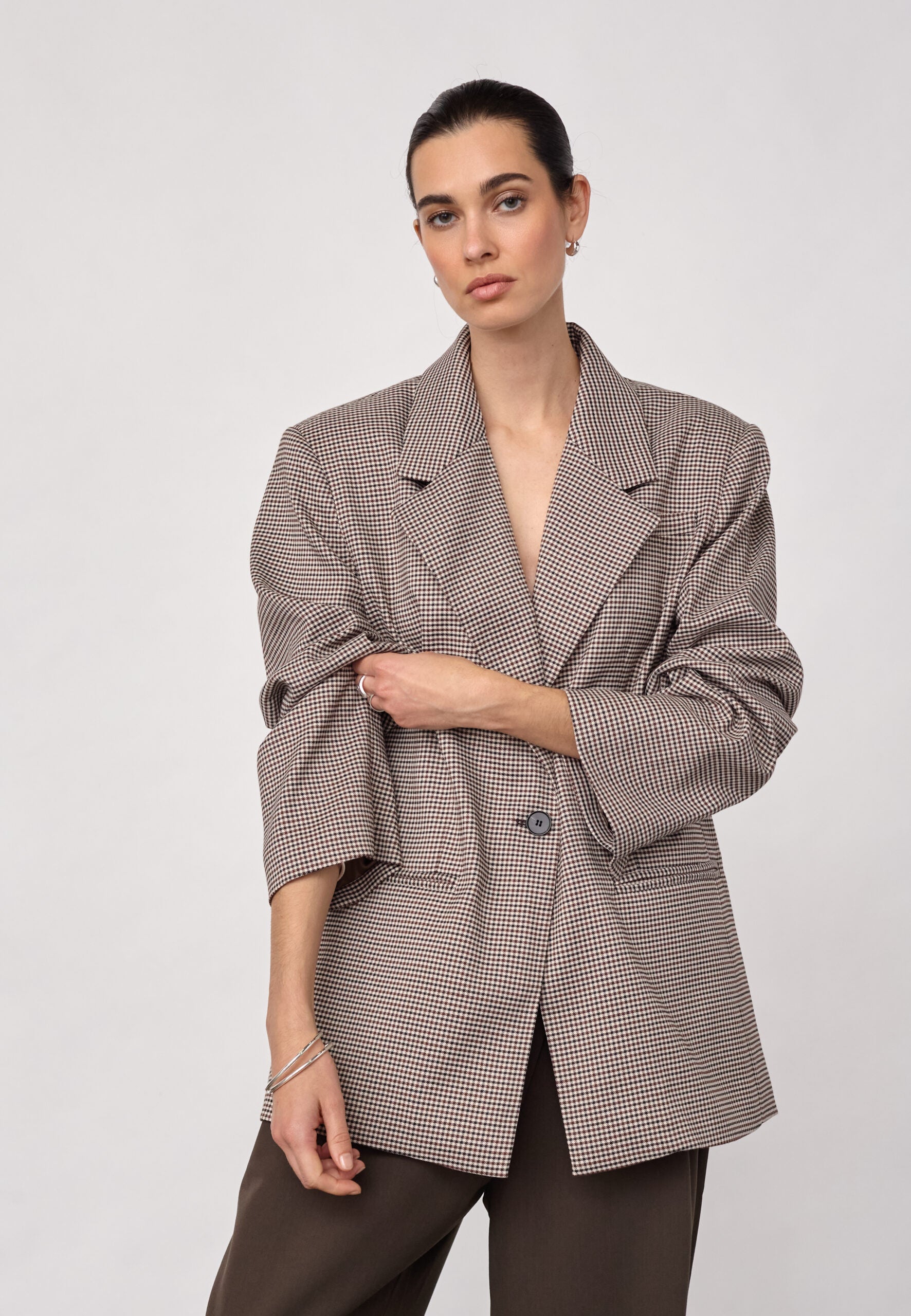 Co'Couture - Mida Check Power Blazer
