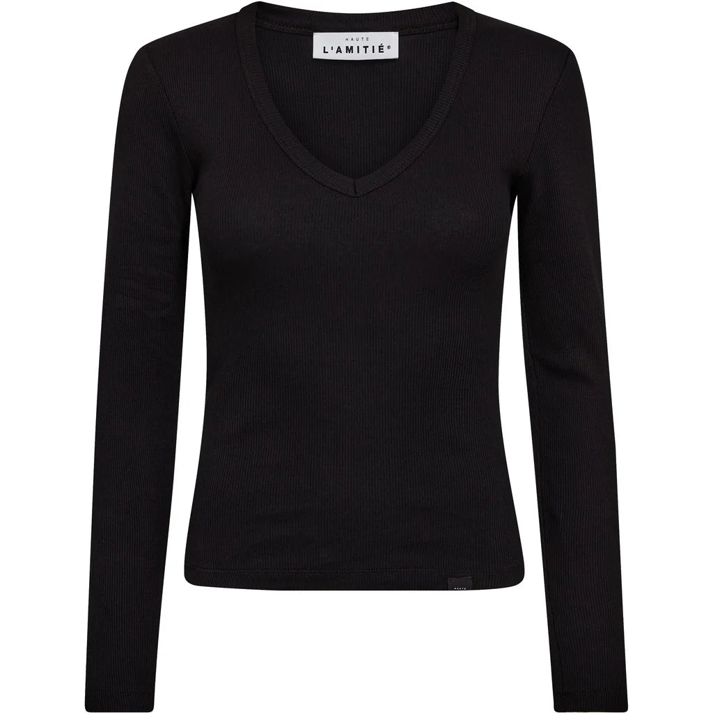 HAUTE L'AMITIÉ - Deep V LS Rib Tee