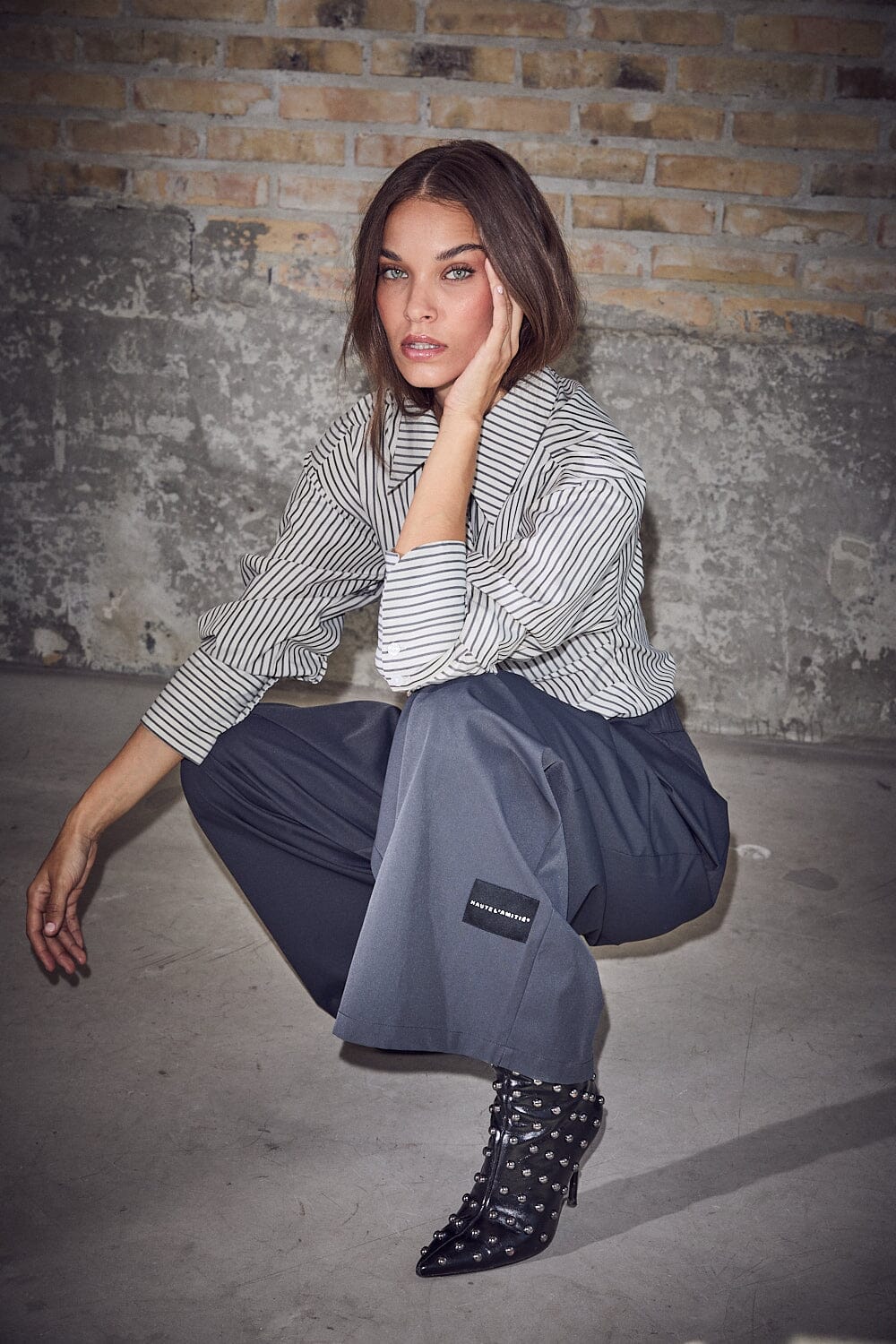 HAUTE L'AMITIÉ - Gemma Tie Stripe Shirt