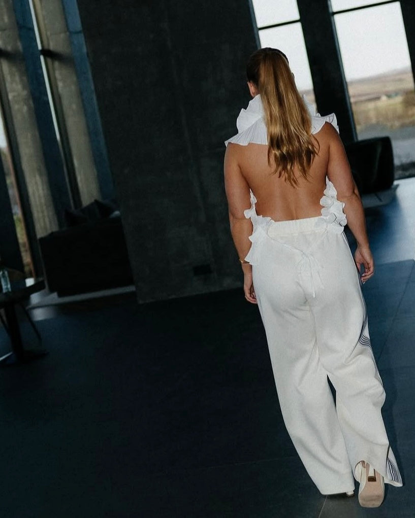 HAUTE L'AMITIÉ - Baggy Track Pants -Regular Length