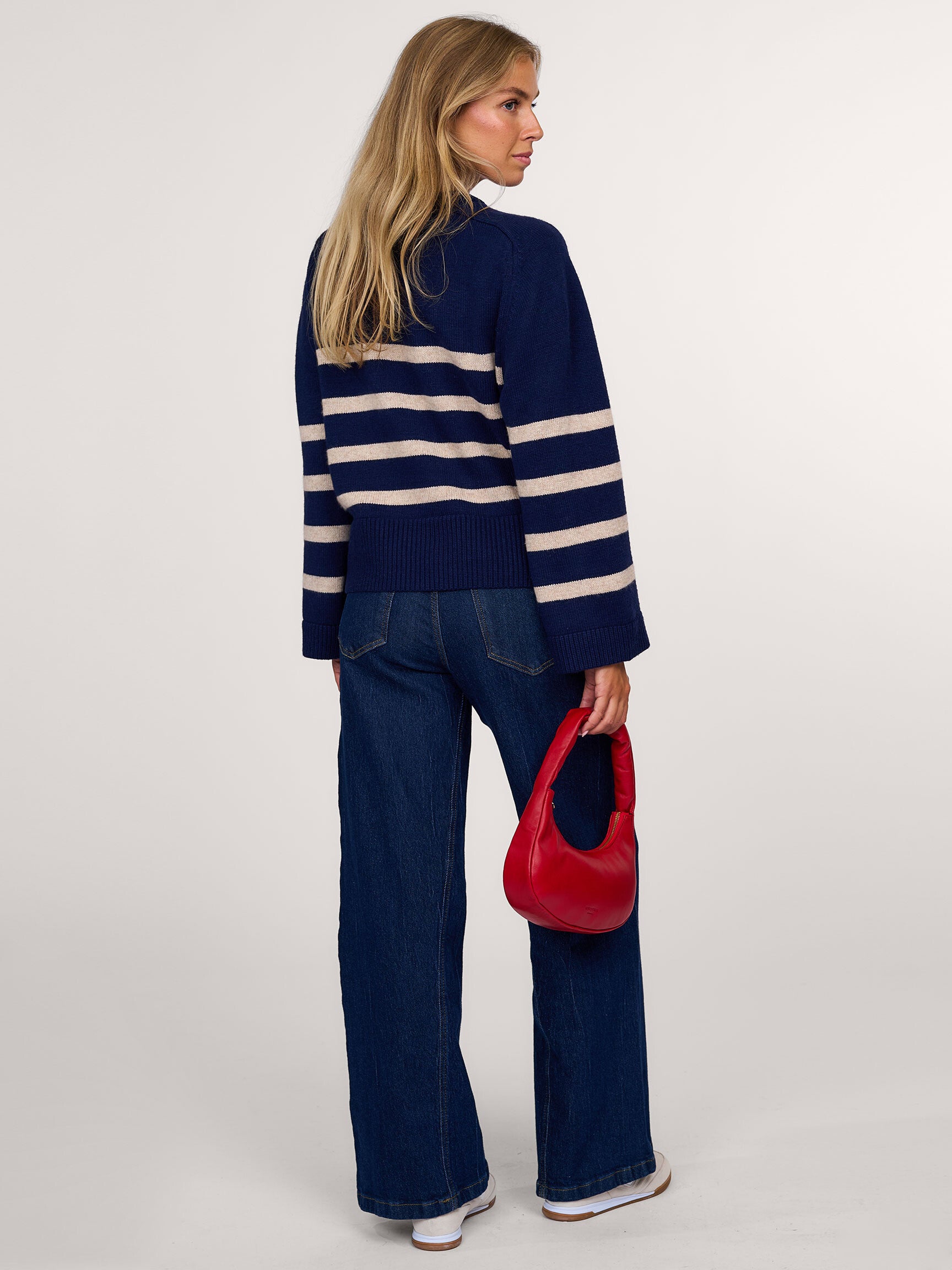 Co'Couture - Maja Button Stripe Knit