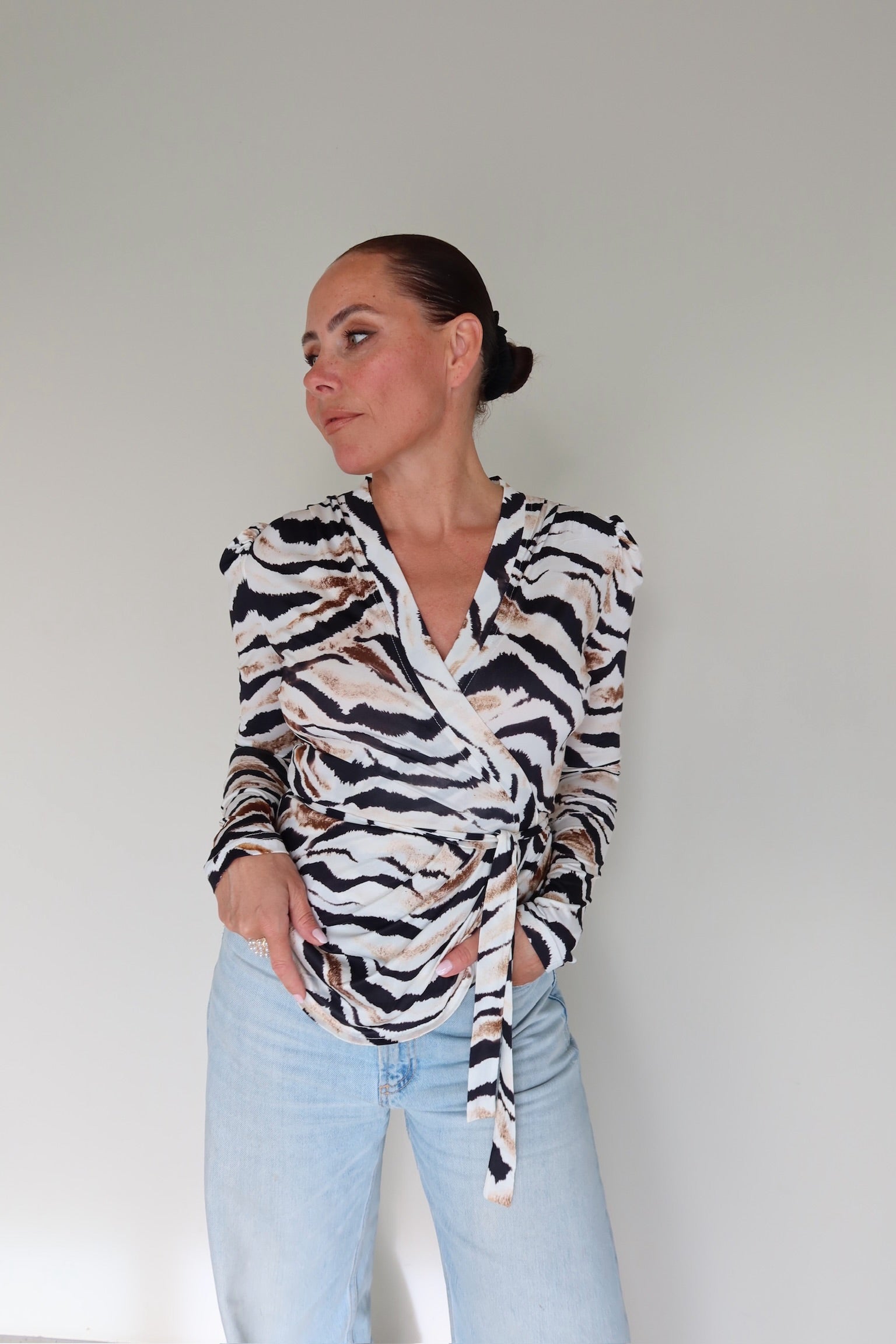 AndreA - Miami Wrap Top Printed
