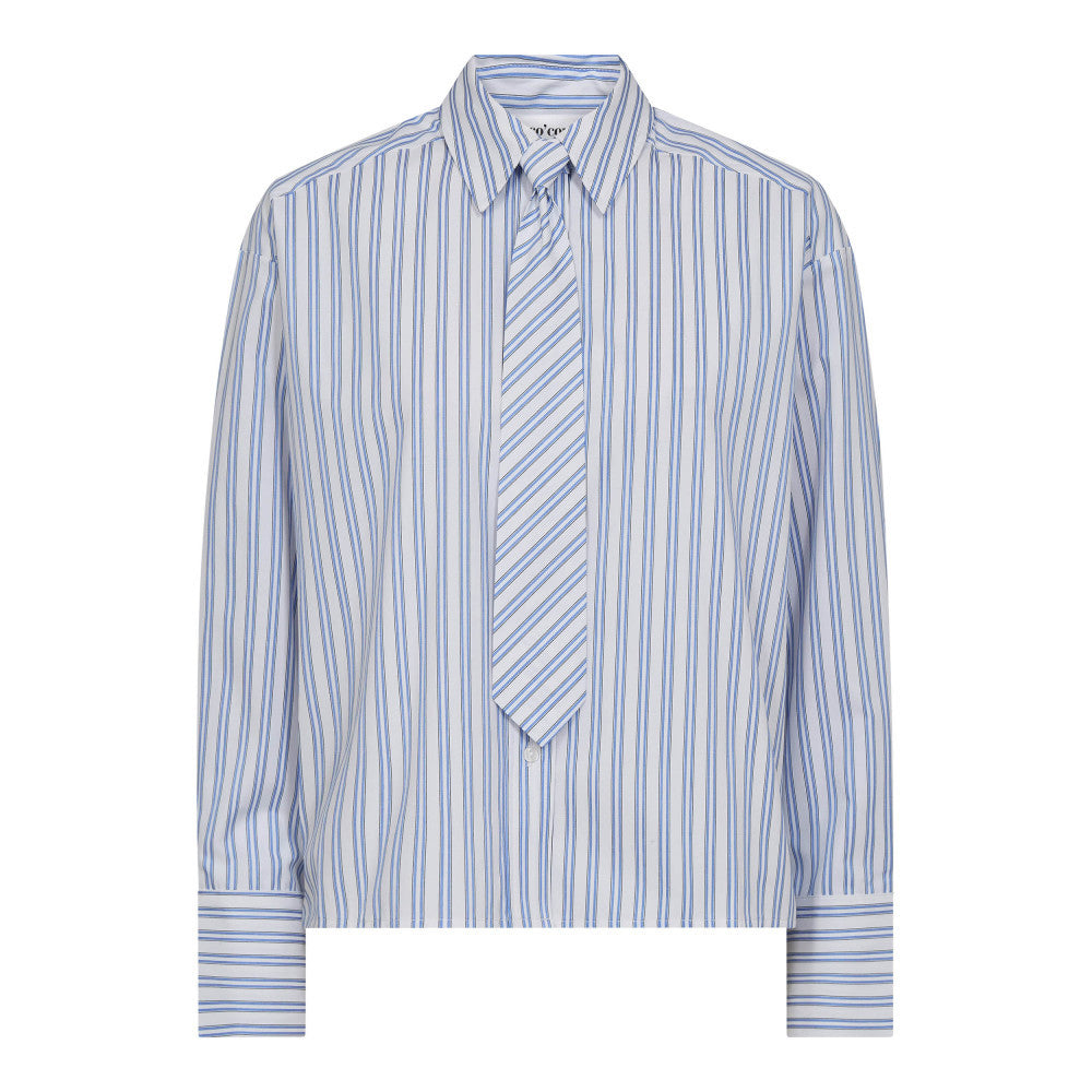 Co'Couture - Devin Stripe Tie Shirt