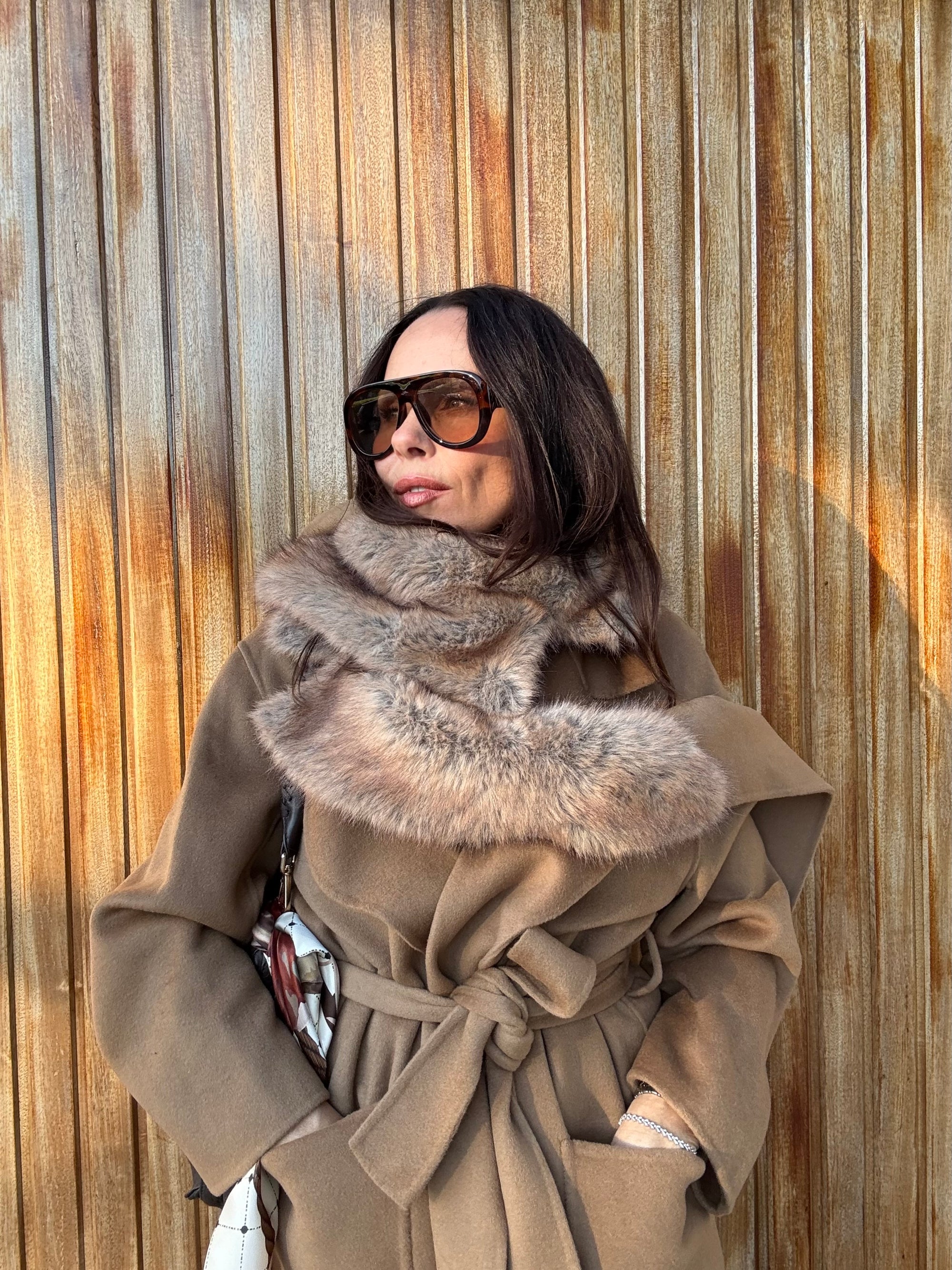 Urban Code London - Reversible Fur Trench Coat