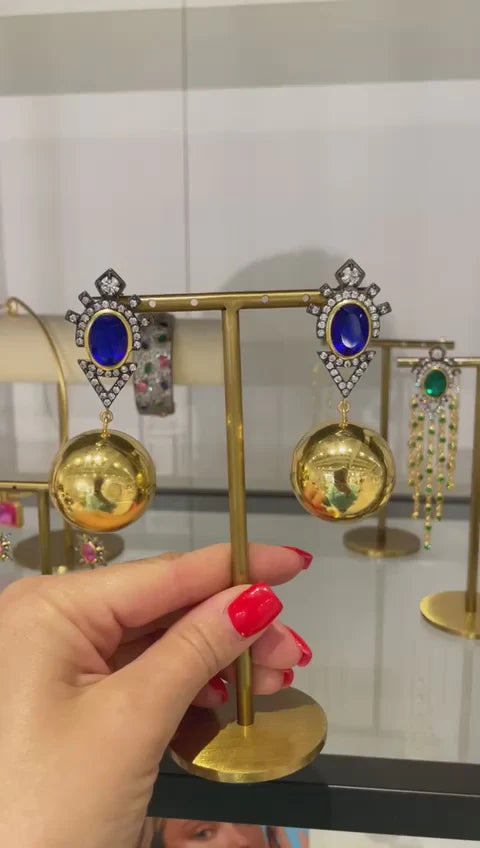 Dinari Jewels - Empress Ball Blue Earrings