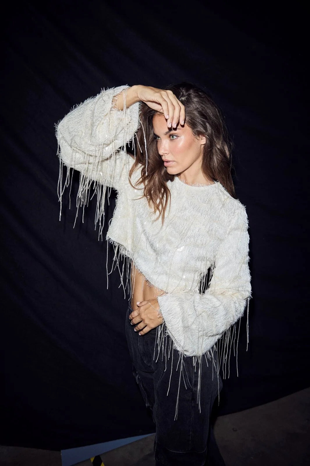 HAUTE L'AMITIÉ - Sequin Fringe Blouse
