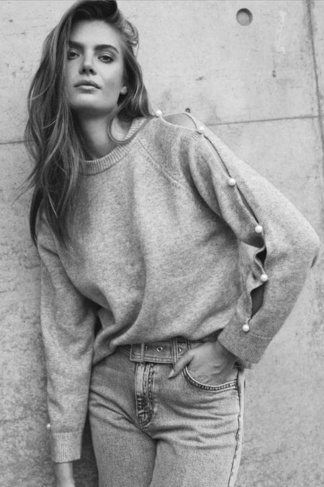 Co’Couture - Rowan Pearl Sleeve Knit