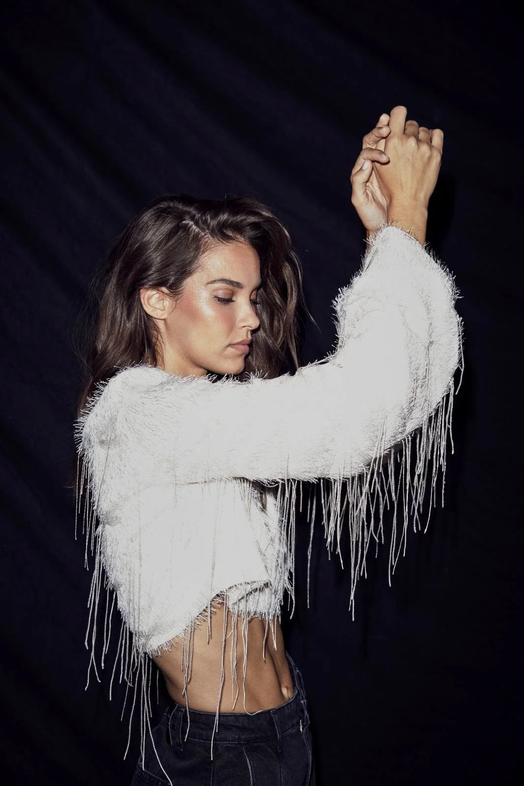 HAUTE L'AMITIÉ - Sequin Fringe Blouse