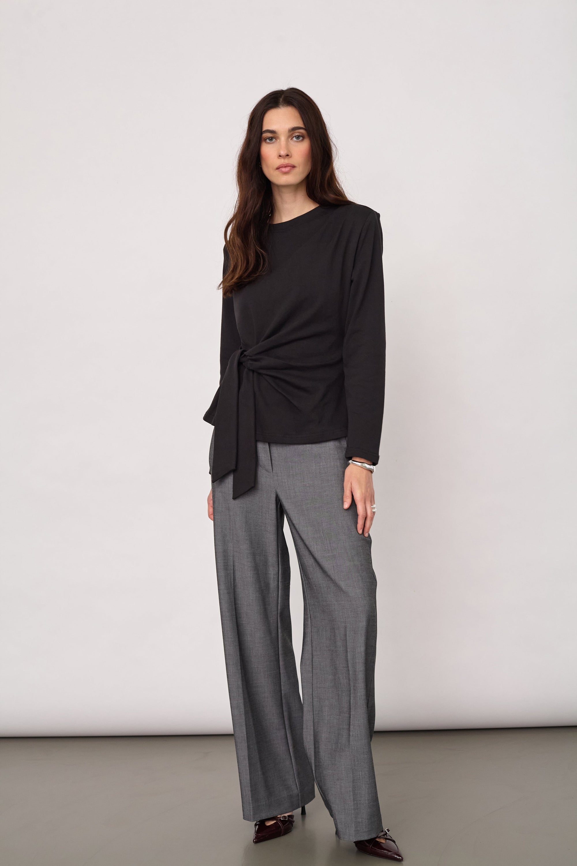 Co’Couture - Oriane Pleat Tie Sleeve Tee