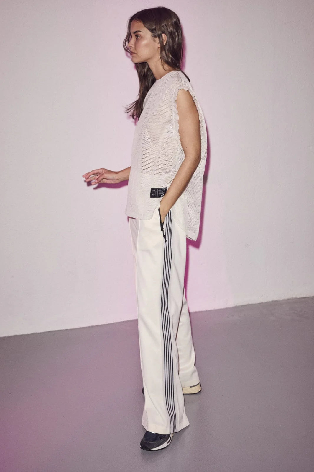 HAUTE L'AMITIÉ - Baggy Track Pants -Regular Length