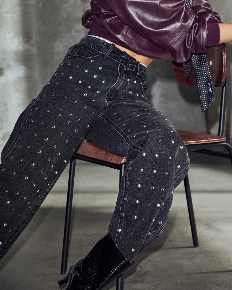 HAUTE L'AMITIÉ - Flip Waist Rivet Jeans