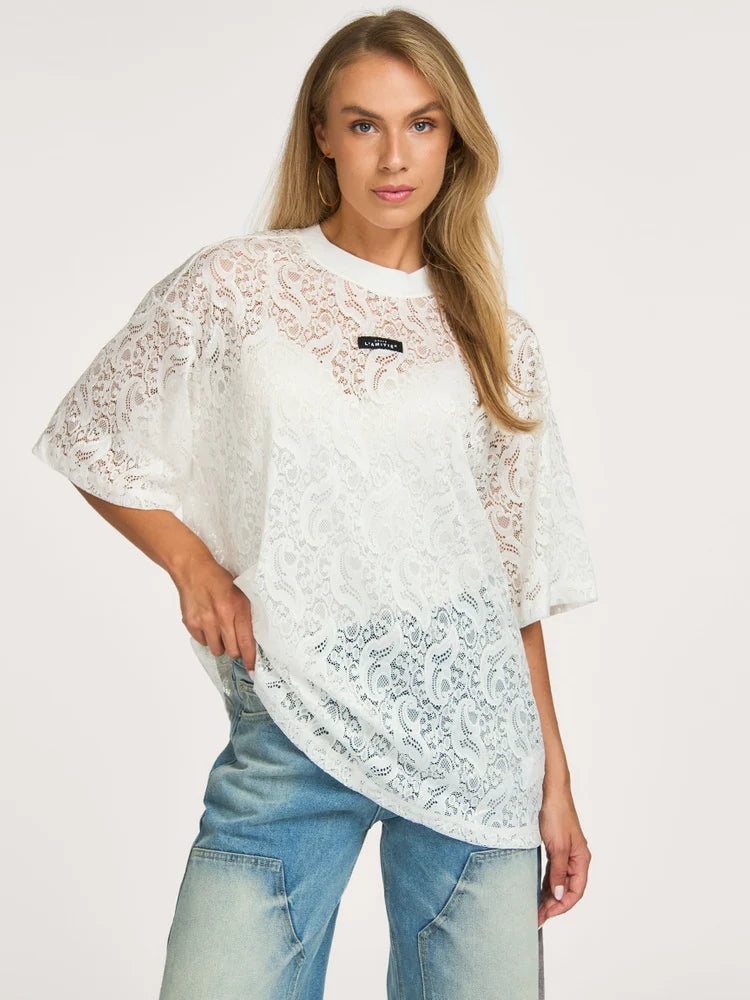 HAUTE L'AMITIÉ - Summer Lace Loose Tee