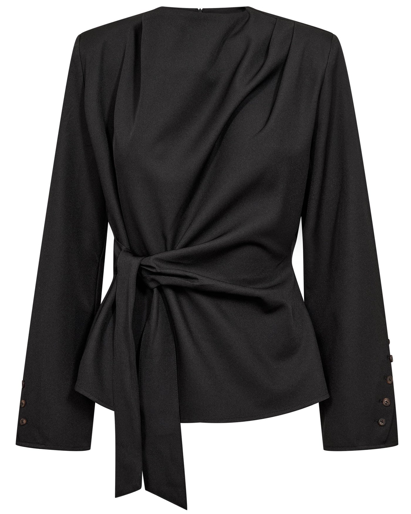 Co'Couture - Luna Pleat Tie Blouse