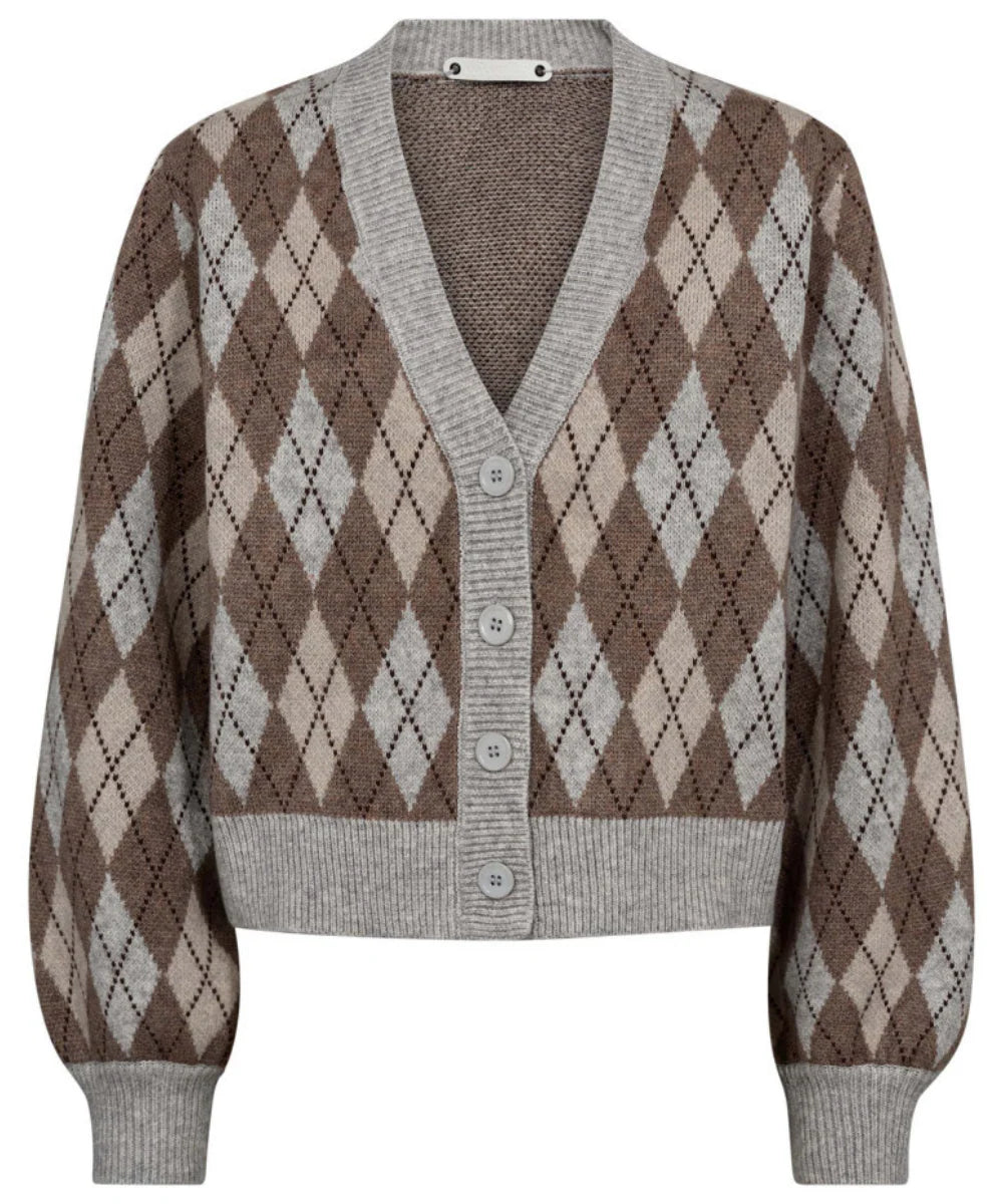 Co'Couture - Row Check Cardigan