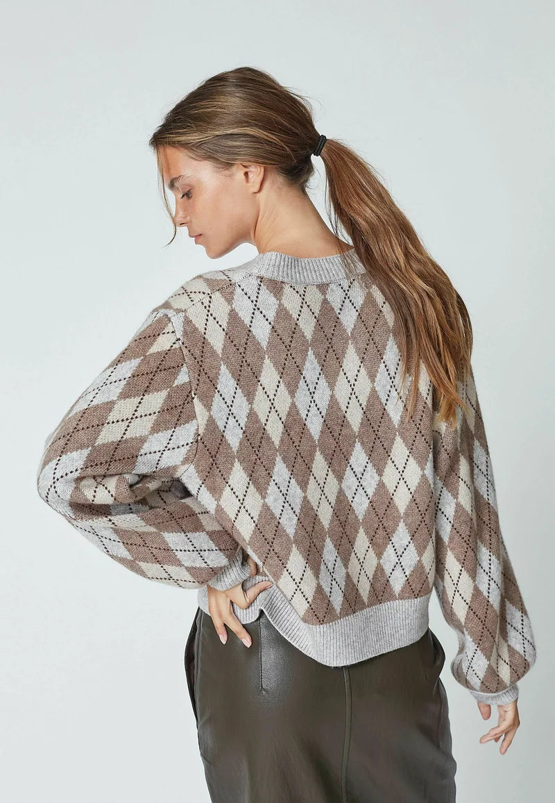 Co'Couture - Row Check Cardigan
