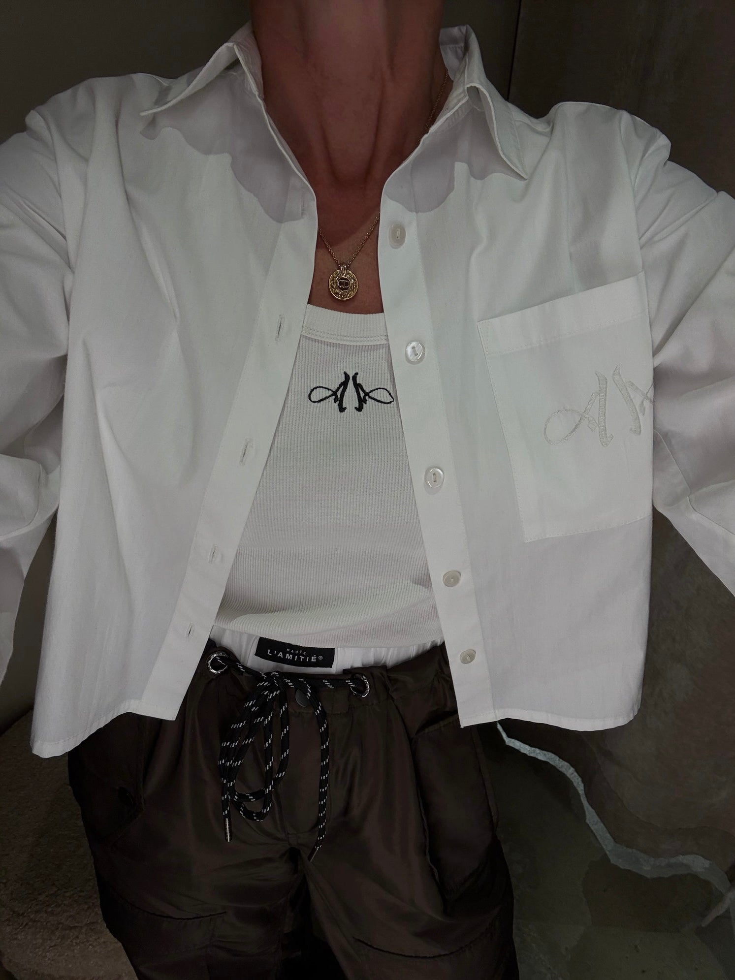 AndreA - Oversized Shirt Cropped