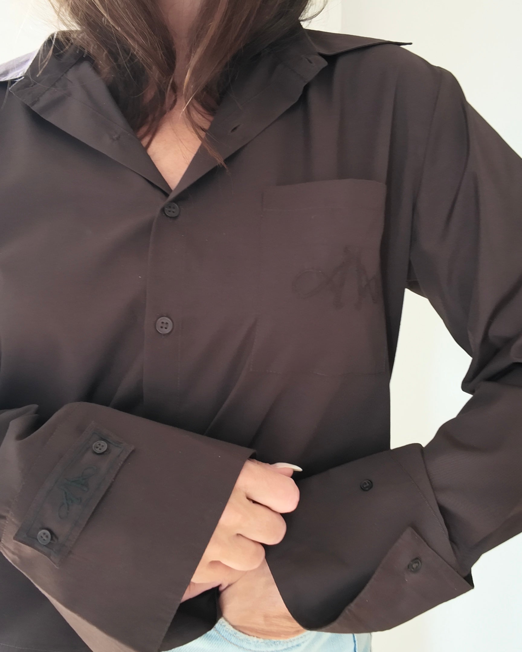 AndreA - Oversized Shirt Cropped