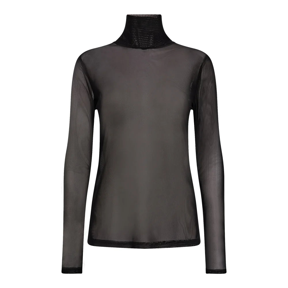 Co'Couture - Mesh Turtleneck Blouse