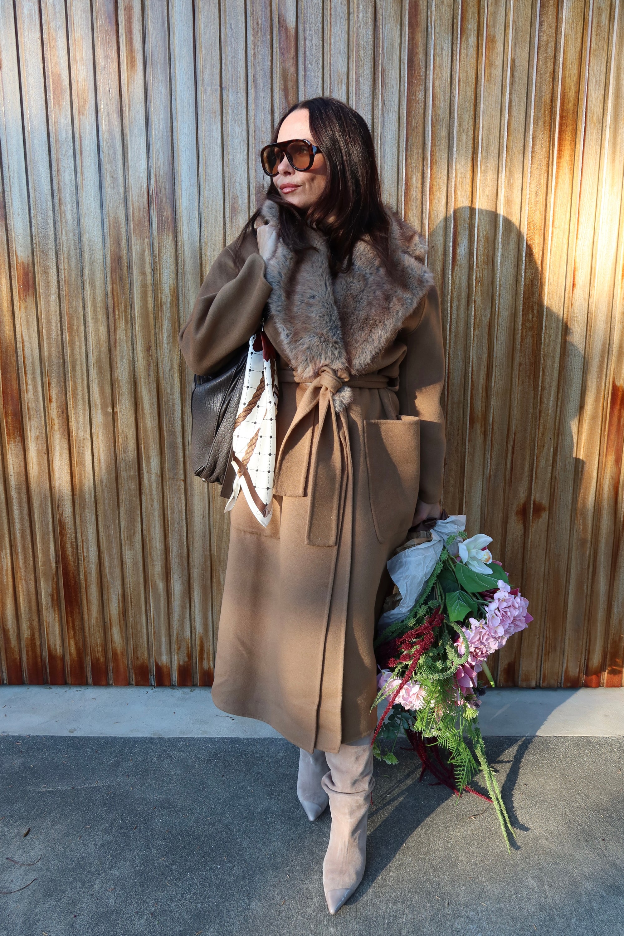 Urban Code London - Reversible Fur Trench Coat