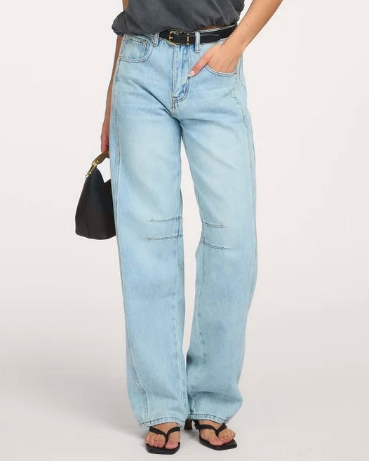 HAUTE L'AMITIÉ - Drew Barrel Panel Jeans Regular