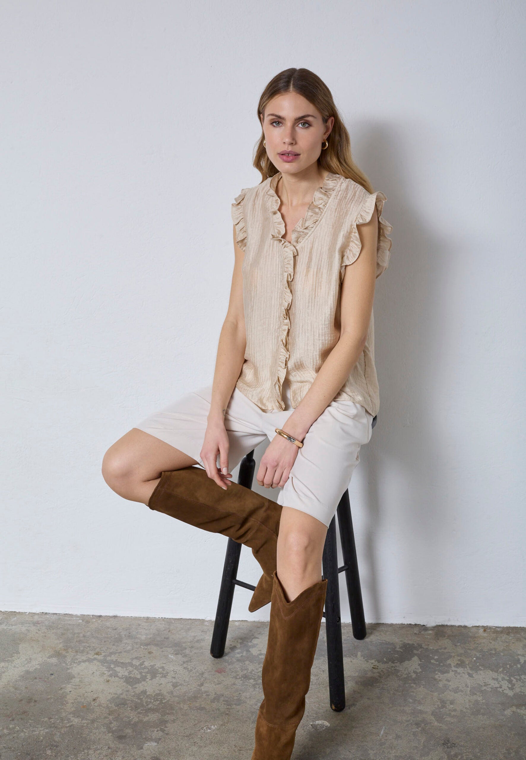 Co'Couture - Tassy Frill Top