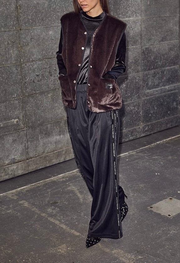 HAUTE L'AMITIÉ - Logo Tape Track Tall Pant