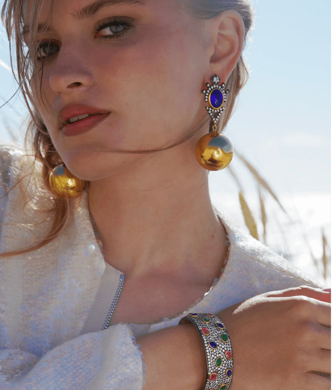 Dinari Jewels - Empress Ball Blue Earrings