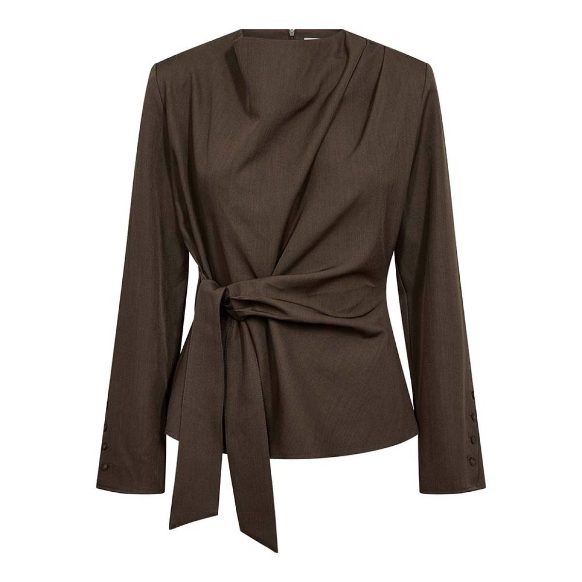 Co'Couture - Luna Pleat Tie Blouse