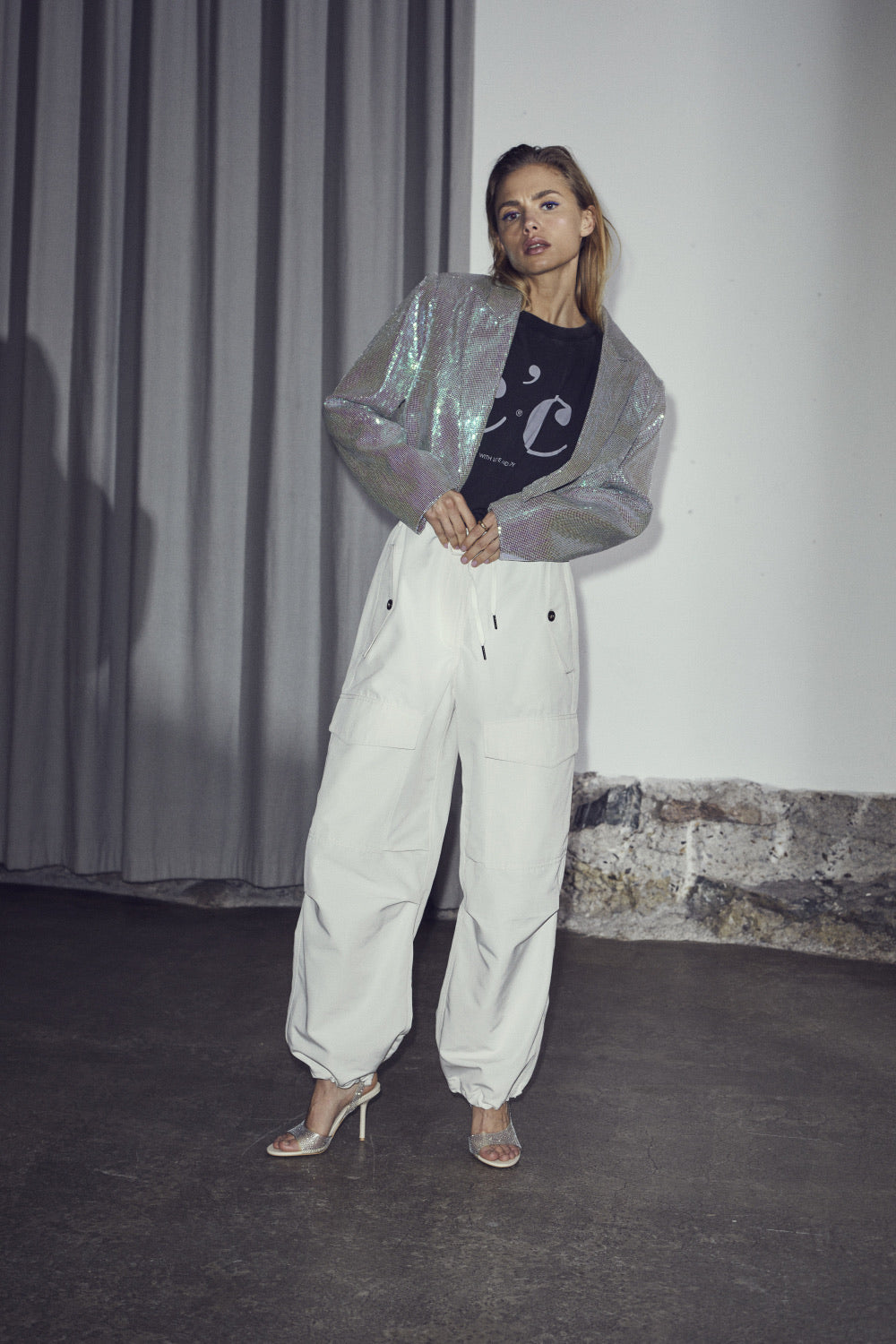 Co´Couture - Alice Sequin Crop Blazer