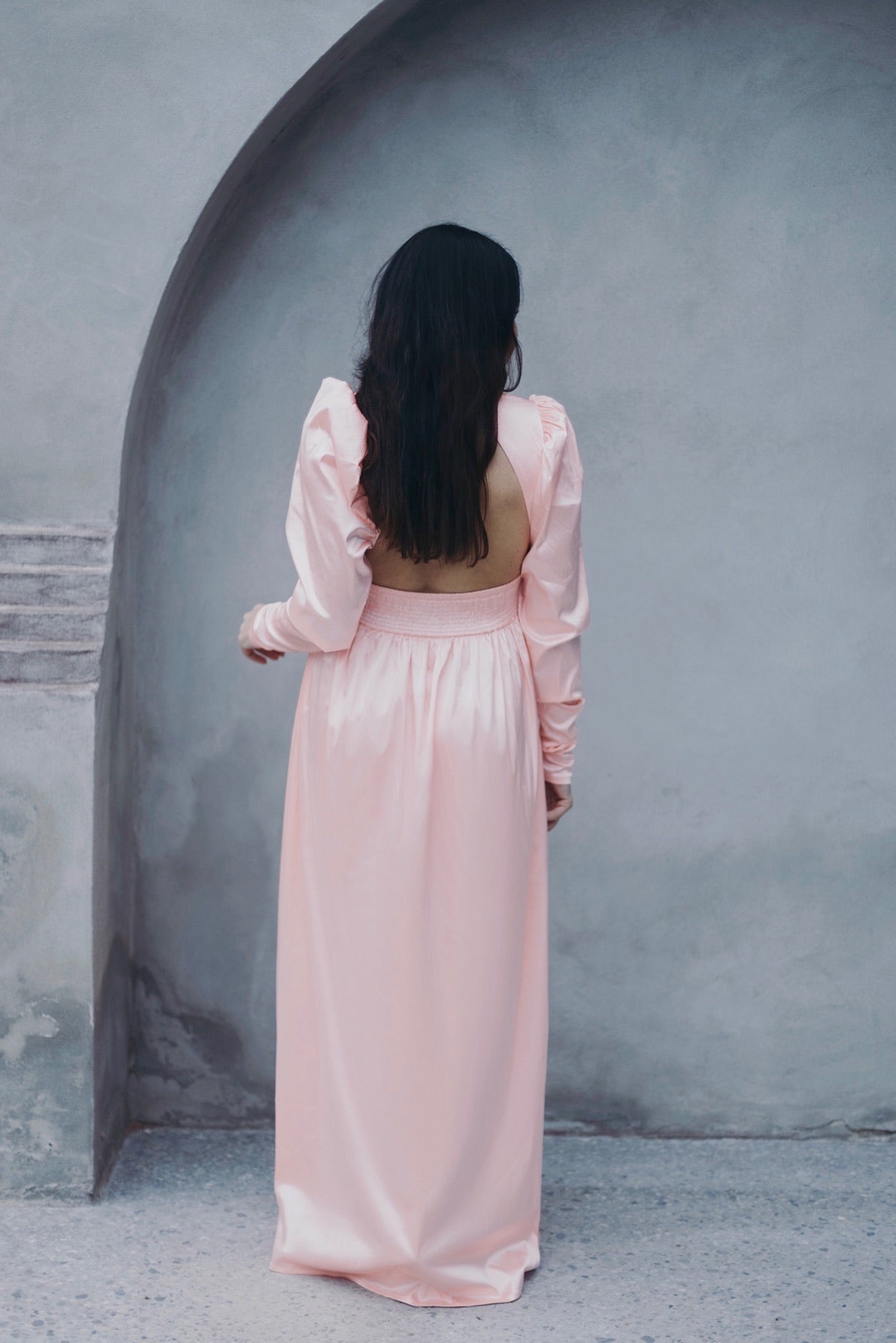 AndreA - Open Back Dress Maxi Pink